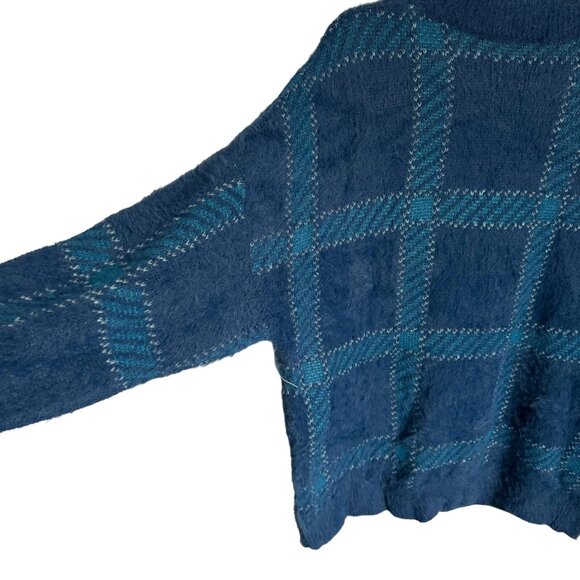 Time & Tru Sweater Size 1X Blue Multi Long Sleeves Crewneck Sweater. NWT - Picture 7 of 12